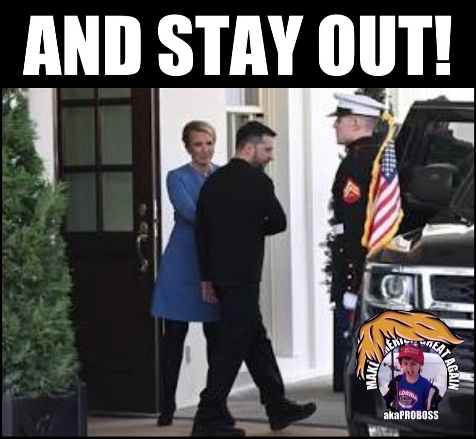 Jeff (@jeff_ktx) on Twitter photo Zelensky kicks rocks with his head held in shame as he leaves OUR White House after being properly bitchslapped by <a href="/realDonaldTrump/">Donald J. Trump</a> Gravy train’s over, fucktard. Zelensky kicks rocks with his head held in shame as he leaves OUR White House after being properly bitchslapped by <a href="/realDonaldTrump/">Donald J. Trump</a> Gravy train’s over, fucktard.