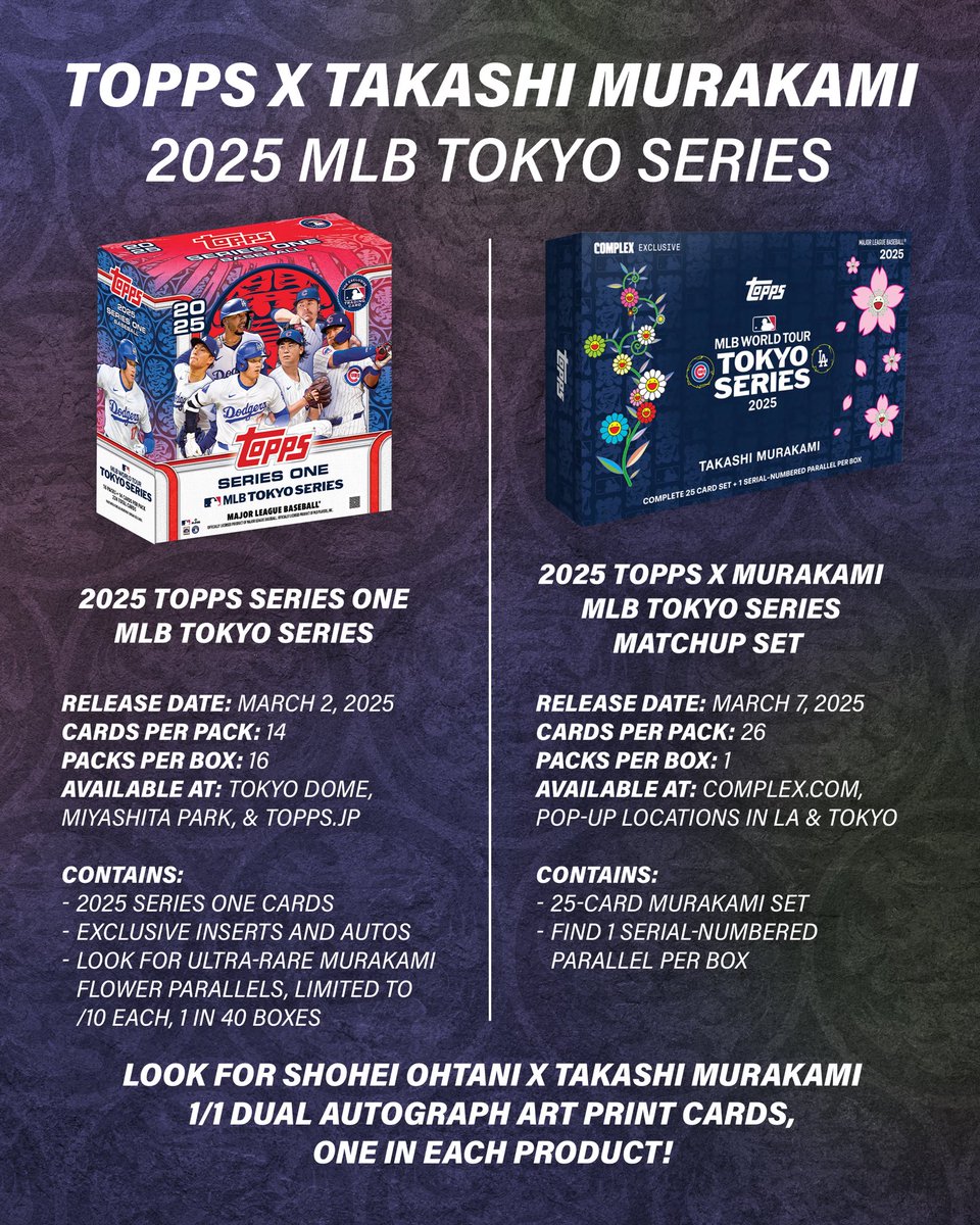 大谷翔平 村上隆 × TOPPS MLB TOKYO SERIES+おまけ3枚（新品