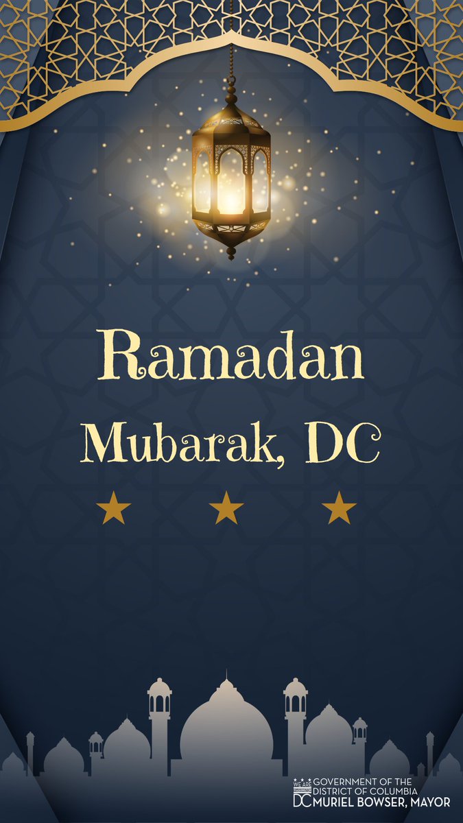 Wishing all our residents celebrating the start of Ramadan a joyful and reflective holiday.

May this month bring the spirit of gratitude, generosity, and community.

Ramadan Mubarak, DC!