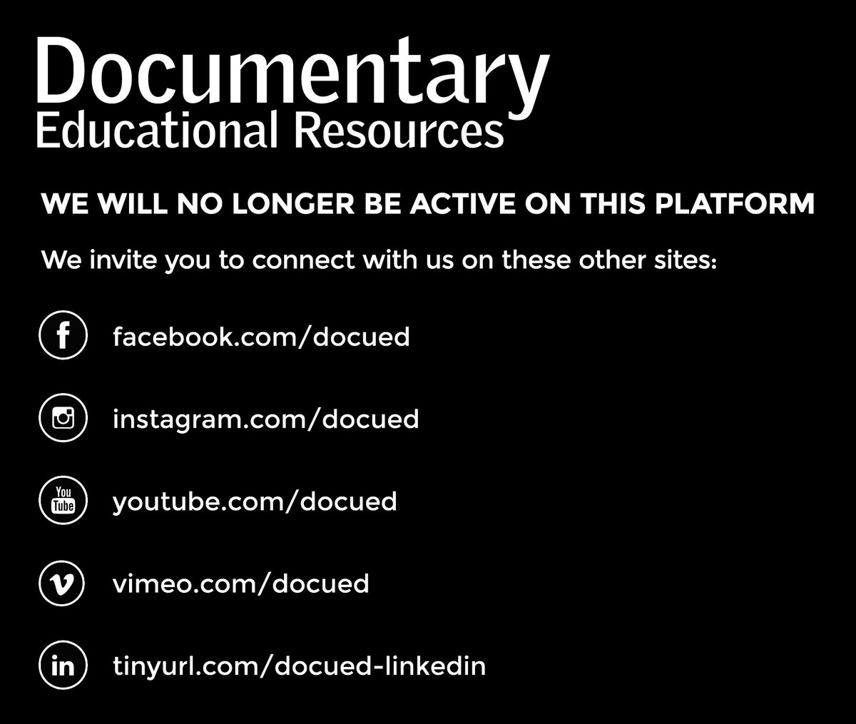 Documentary Educational Resources tweet media
