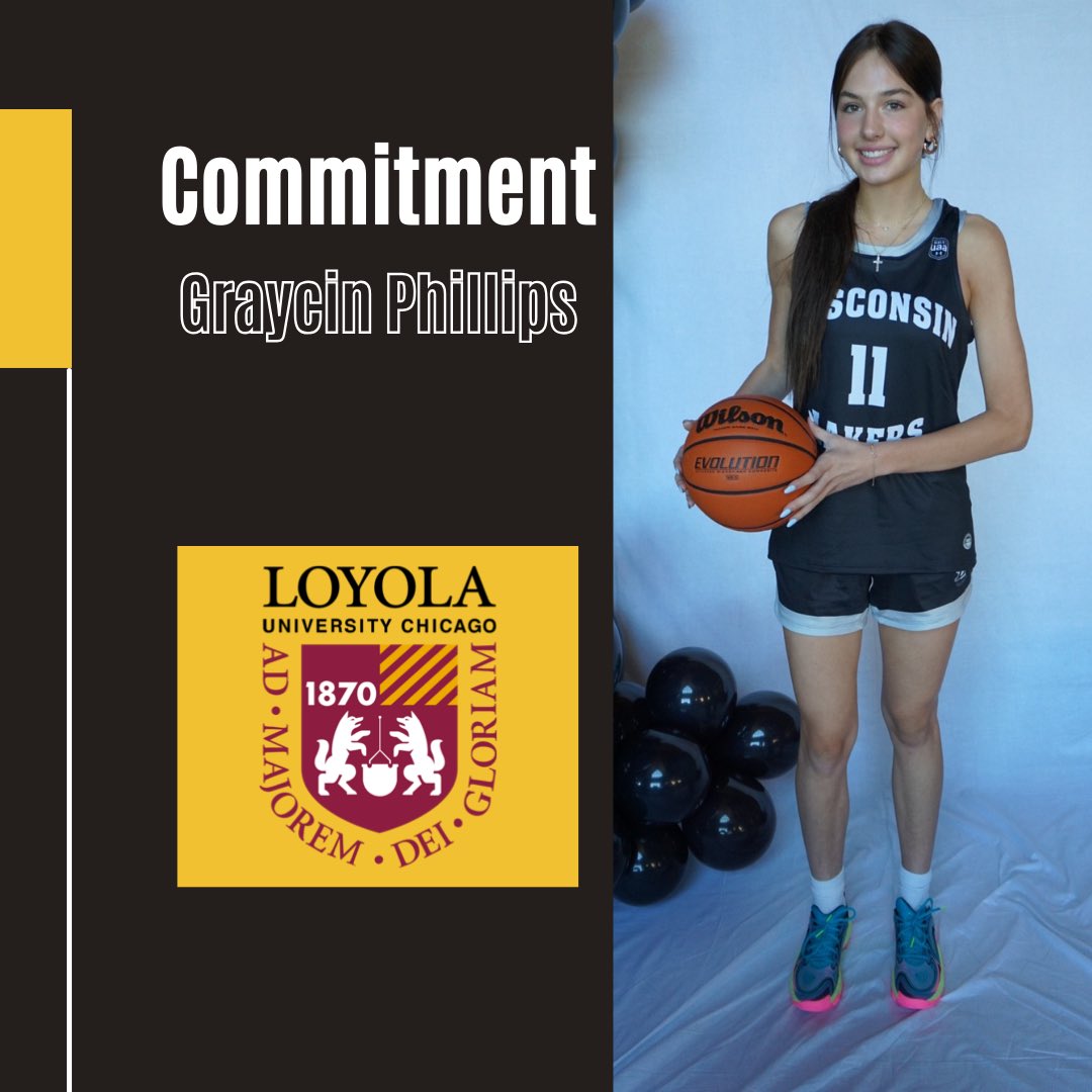 Congratulations to Graycin Phillips a 2026 from Waunakee on her commitment to NCAA D1 Loyola Chicago. Averaging 11.8ppg this season. <a href="/PhillipsGraycin/">Graycin Phillips</a>
