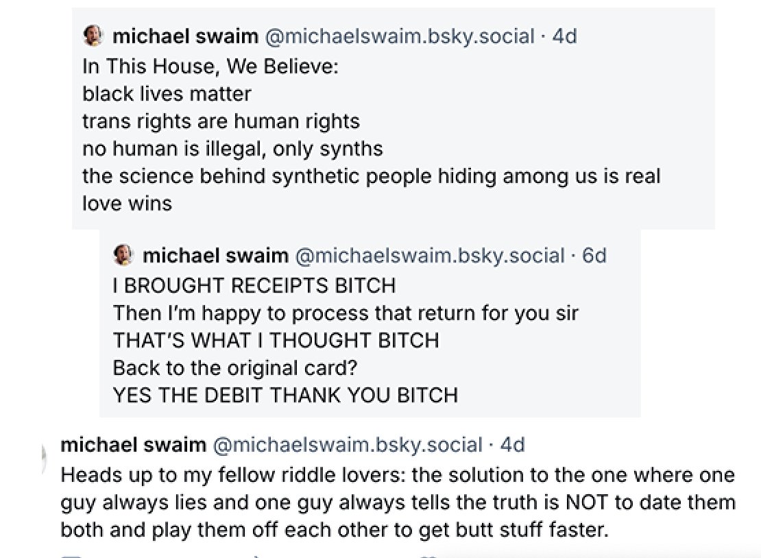 Michael Swaim went to bsky tweet media