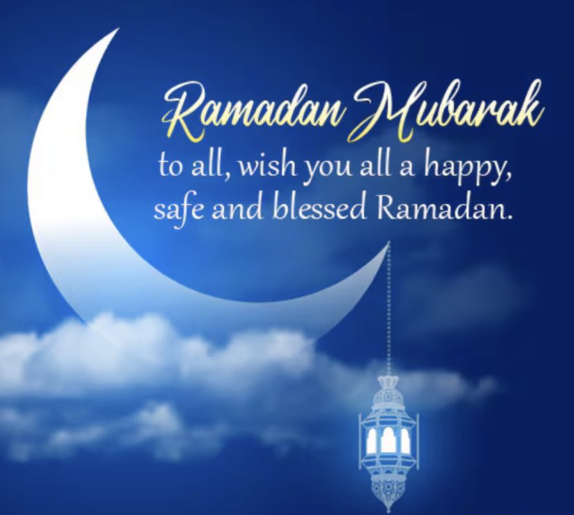 Wishing friends and colleagues a happy Ramadan