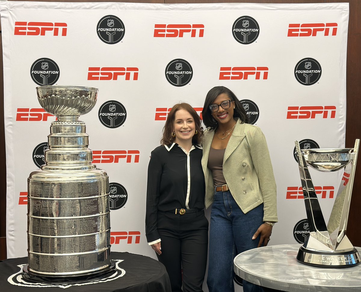 Earlier today, ESPN's <a href="/emilymkaplan/">Emily Kaplan</a> &amp; <a href="/SportBlake/">Blake Bolden</a> were a part of the NHL Foundation's celebration around the Columbus Ice Hockey Club

The club was recognized for their robust hockey program, which serves over 3,000 kids in Central Ohio each year 👏

More: bit.ly/3QIfkkJ