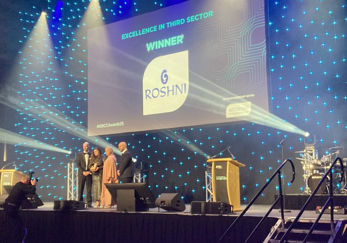 Roshni Birmingham (@roshnibham) on Twitter photo We are thrilled and humbled to announce that we have been awarded the Excellence in Third Sector Award by the Greater Birmingham Chamber of Commerce!
<a href="/BhamCityCouncil/">Bham City Council</a> <a href="/Imkaan/">Imkaan</a> @nicolejacobsST <a href="/SmallwoodTrust/">Smallwood Trust</a> <a href="/LBFEW/">Lloyds Bank Foundation</a> <a href="/TNLComFund/">The National Lottery Community Fund</a> <a href="/WalsallCouncil/">Walsall Council</a> <a href="/PakInBirmingham/">Pakistan Consulate Birmingham</a> <a href="/BrumPolice/">Birmingham Police</a> We are thrilled and humbled to announce that we have been awarded the Excellence in Third Sector Award by the Greater Birmingham Chamber of Commerce!
<a href="/BhamCityCouncil/">Bham City Council</a> <a href="/Imkaan/">Imkaan</a> @nicolejacobsST <a href="/SmallwoodTrust/">Smallwood Trust</a> <a href="/LBFEW/">Lloyds Bank Foundation</a> <a href="/TNLComFund/">The National Lottery Community Fund</a> <a href="/WalsallCouncil/">Walsall Council</a> <a href="/PakInBirmingham/">Pakistan Consulate Birmingham</a> <a href="/BrumPolice/">Birmingham Police</a>