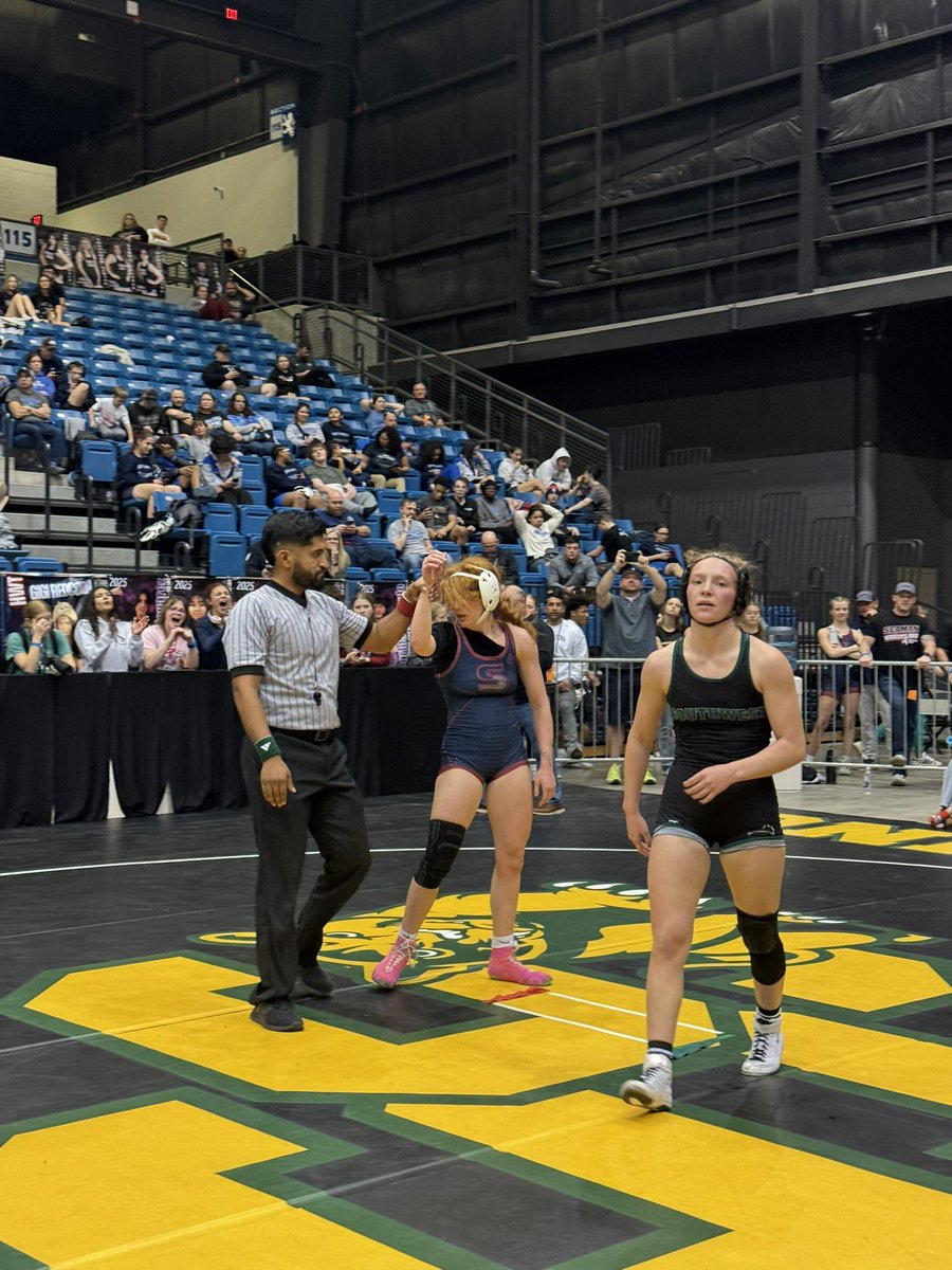 LadyVikesWR's tweet photo. Taylie Heston and Koti Best have punched their tickets into the state finals! https://t.co/NgKdP365l9