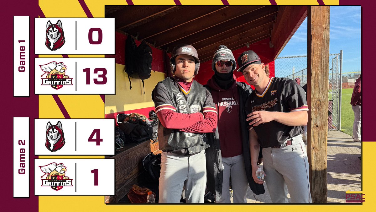 Bloomsburg Huskies Baseball (@buhuskiesbase) on Twitter photo SERIES SPLIT!!!✅
Big top 25 WIN for the Pack as they split the two game series with Seton Hill
Top Performances:
Riley Powers: 6.0 IP, 0ER, 2H, 2BB, 4K
Landon Lorson: 3.0 IP, 0ER, 1H, 2K
Brady Ebbert: 1 for 4, 1 HR, 2 RBI, 2R
<a href="/divIIbaseball/">D2 Baseball</a> SERIES SPLIT!!!✅
Big top 25 WIN for the Pack as they split the two game series with Seton Hill
Top Performances:
Riley Powers: 6.0 IP, 0ER, 2H, 2BB, 4K
Landon Lorson: 3.0 IP, 0ER, 1H, 2K
Brady Ebbert: 1 for 4, 1 HR, 2 RBI, 2R
<a href="/divIIbaseball/">D2 Baseball</a>