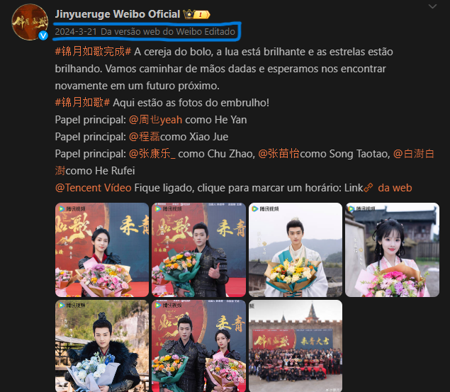 darkrivertes's tweet photo. Vemos que foram excluidos todas as postagens do ator #LiMingde, a produção ja vem alterando desde janeiro, como foi em #BrocadeOdyssey

#LegendOfTheFemaleGeneral / #锦月如歌, #ZhouYe, #ChengLei, #ZhangKangLe, #BaiShu, #ZhangMiaoYi,  deve estreiar pela Tencent entre março á abril. https://t.co/9JYXKWMygt