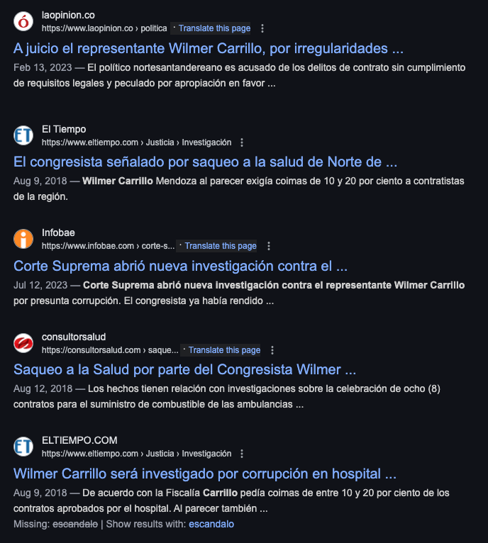 juanpcohen's tweet photo. Los Nortesantandereanos debemos refrescar la memoria, la falta de hacerle control a nuestros políticos los ha llevado a estar envueltos en todo tipo de escándalos sin repercusión alguna. Hoy sonó nueva y negativamente el Representante @WcarrilloM, quien en una simple búsqueda de Google, arroja noticias alarmantes en todo su recorrido. Va corto hilo 🧵....