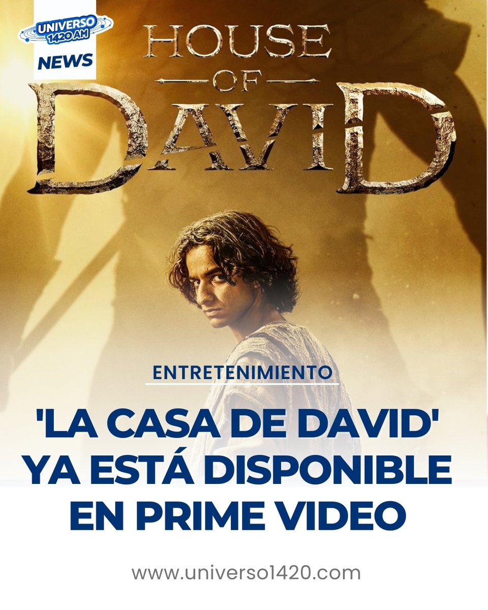 📢 ¡Estreno en Prime Video! 🎬✨ La Casa de David ya está disponible, narrando el épico ascenso de David de pastor a rey. Con Michael Iskander como David y Martyn Ford como Goliat, esta serie promete drama y fidelidad bíblica. ¿Listo para verla?
#universo1420 #radio #palmbeach