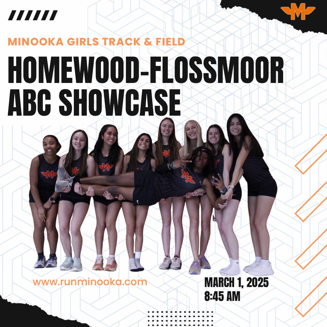 MinookaGTrack's tweet photo. 🏃♀️🔥 Meet Day Alert! 🔥🏃♀️
Your Minooka Girls Track & Field team is ready to compete at the 18-Team Homewood-Flossmoor ABC Showcase this Saturday, March 1st! Full results & meet info: https://t.co/6SlBuQJYtM
Let’s go, Minooka! 🟧⬛ #RunMinooka #MinookaTF #ABCShowcase #TrackSeason https://t.co/3eMN1htjfA