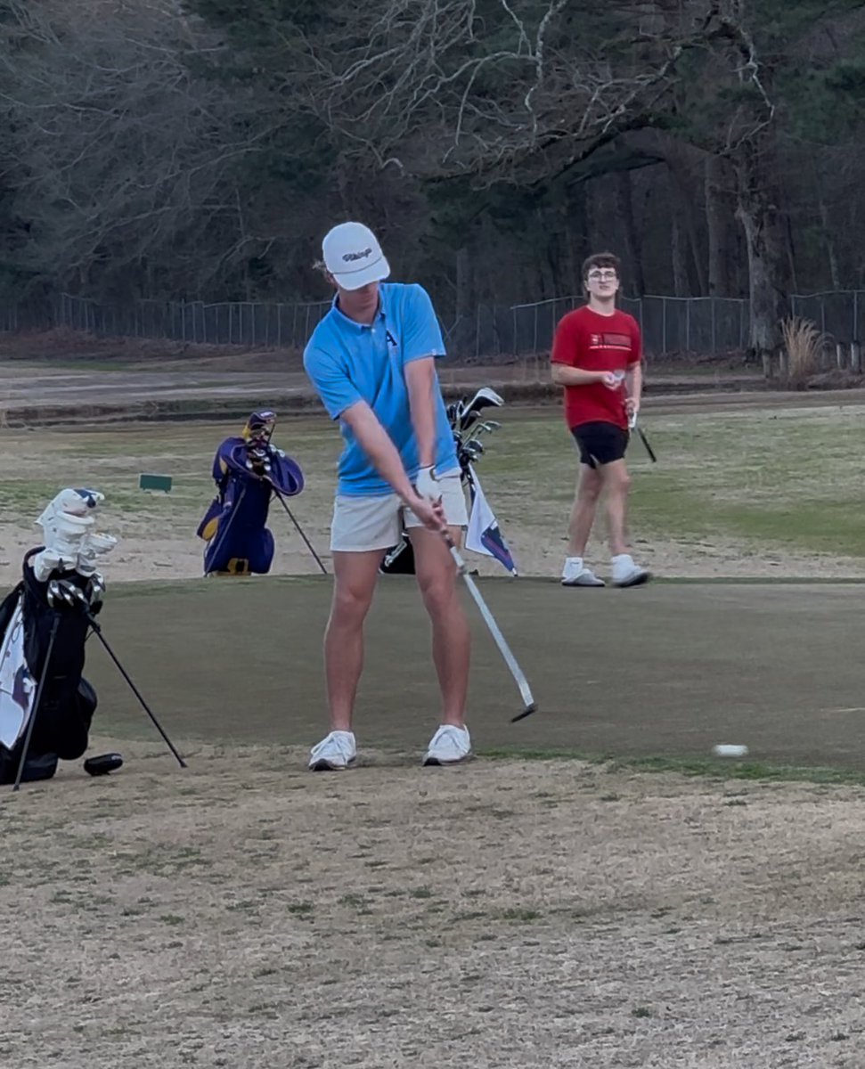Ben Taylor putts on #6 for par to finish the with a personal best 9 over.