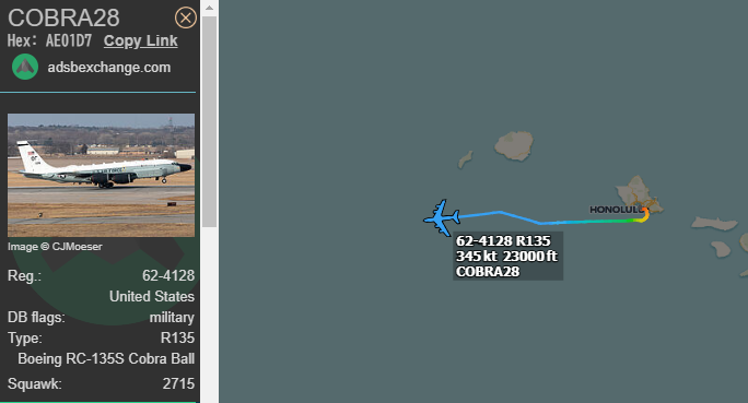 FMilcoms's tweet image. #COBRA 28 #AE01D7 on CWP SF

#FRESH 65 provided the AR and heading back to PHNL.