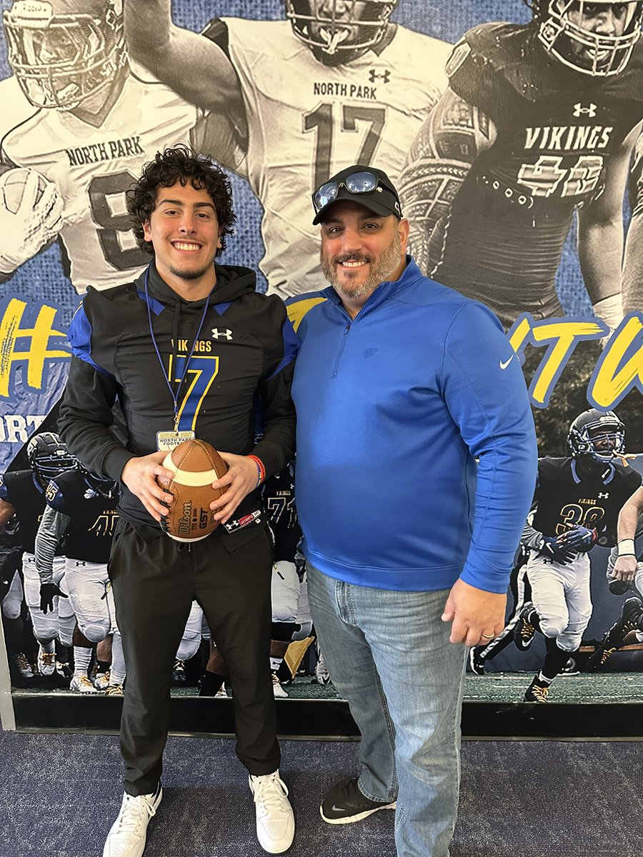 It feels good to be back in my home state, I really enjoyed today’s visit thank you to <a href="/CoachRook/">Kyle Rooker</a>, <a href="/CoachBender11/">Egan Bender</a> <a href="/NPUFootball/">North Park Football</a> <a href="/CoachMattKeith/">Matthew Keith</a> <a href="/Coach_Bob_Nics/">Robert Nichols</a> and the other coaches. I am even more motivated and excited to get to work❗️