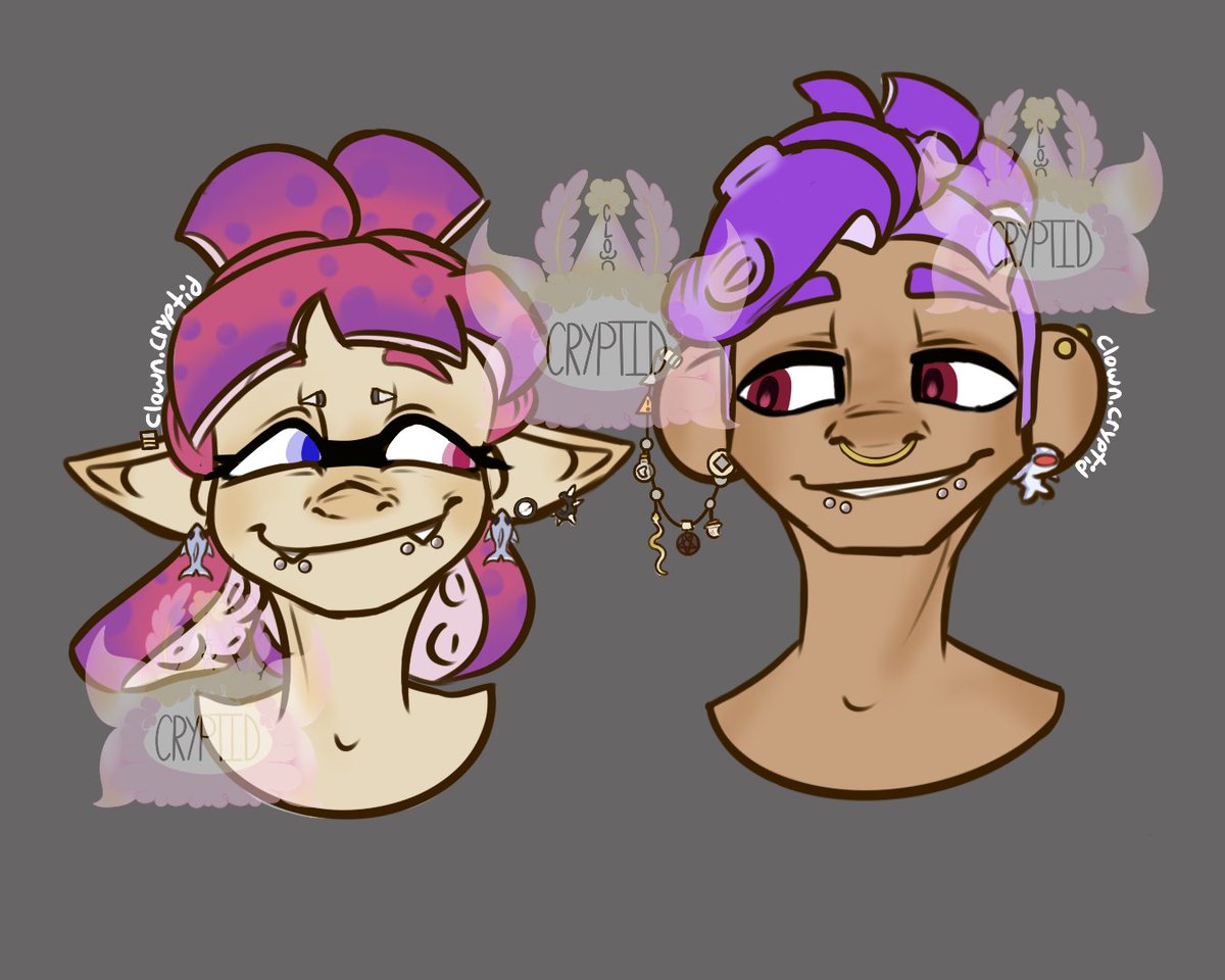 clown_cryptid's tweet photo. Daniel and Nessie! :D they got matching piercings and just new piercings in general. Hope you enjoy!
>Tags<
#splatoon #splatoonoc #splatooninkling #splatoonoctoling #octoling #octolingoc #inkling #inklingoc #myoc #mycharacter #myart #characterart #OCart https://t.co/pWDjGhWASn