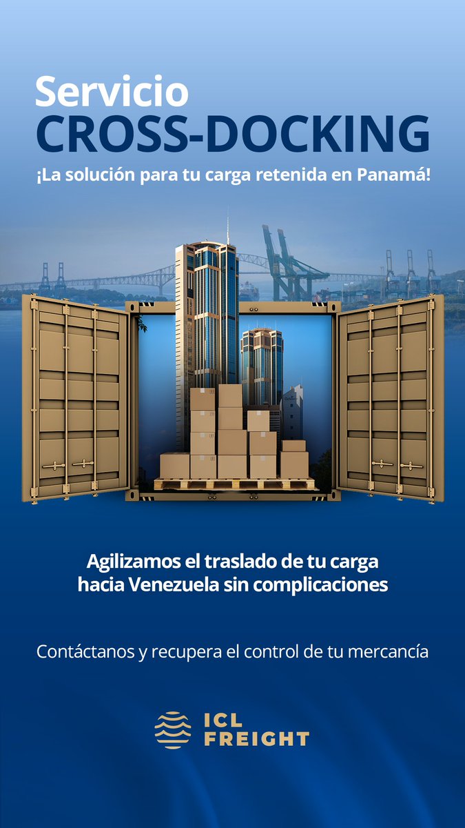 ¿Tu carga está retenida en #Panamá por problemas con una naviera?

En ICL Freight, la ponemos en movimiento con nuestro servicio de Cross-Docking, agilizando su traslado a #Venezuela sin demoras.

Contáctanos y recupera el control

.
.
#ICLFreight