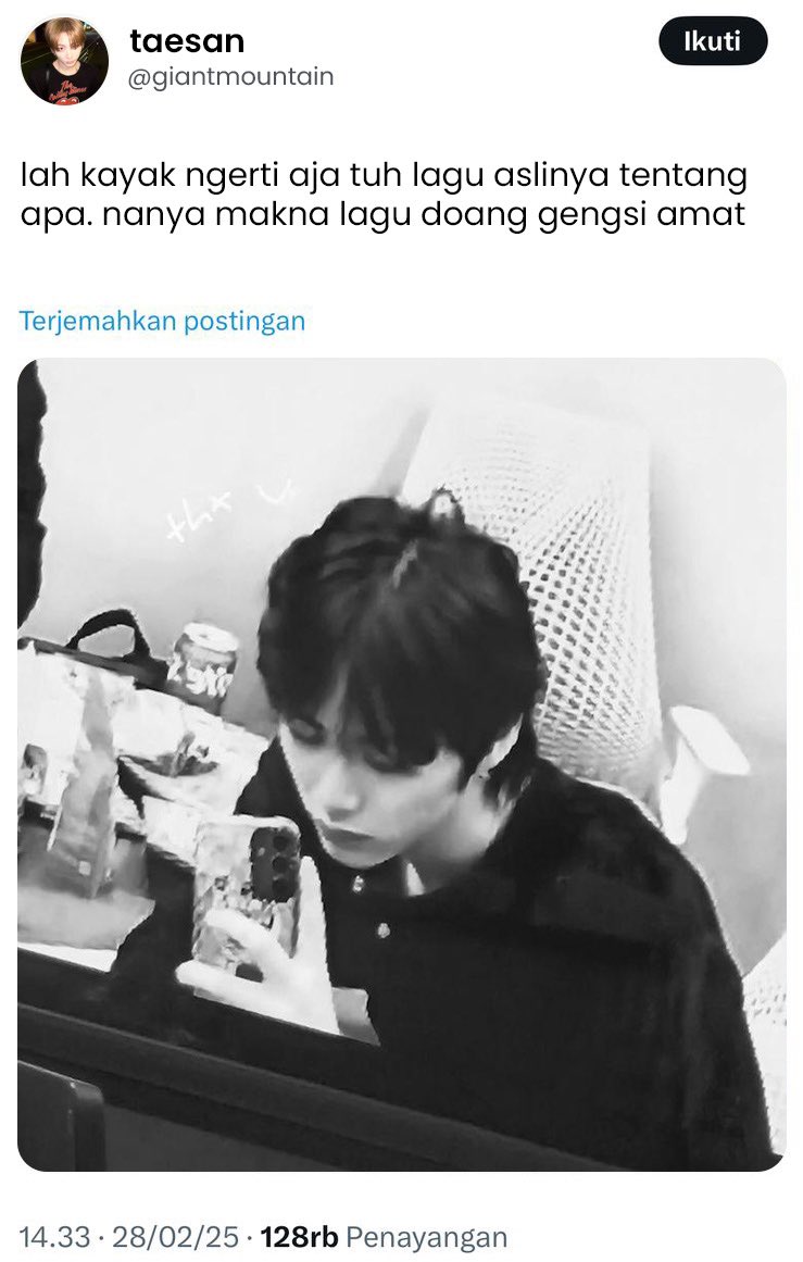 hanmeowwsan's tweet photo. once again, looks like im the only one who excited. im tired.

(just intj-leo x enfp-virgo thingy)
(sama-sama sakit, tapi ego apa monas tuh bang? tinggi amat)

#ODSD #ONEDOORSelcaDay #BOYNEXTDOOR #TAESAN #태산 #보이넥스트도어 https://t.co/IA4lkfEz0r