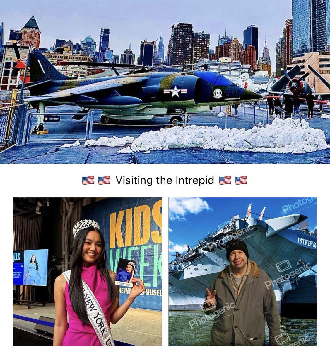CouchPotatoCop's tweet photo. February in Review: a visit to the @IntrepidMuseum &amp; meeting Miss New York USA Marizza Delgado @MissNYUSA https://t.co/aYGbgfEvPb
