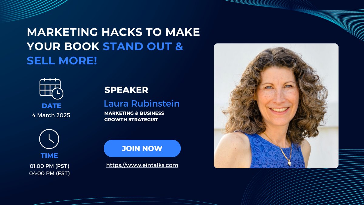 TransformBody's tweet image. 🚀Imagine your book hitting bestseller lists.

✨ That's what's waiting for you at 'Marketing Hacks to Make Your Book Stand Out &amp;amp; Sell More!' 👉Mar 4th

I will share my exclusive strategies that have helped over 1,500 businesses thrive. Register now! 👉 eintalks.com/e030425...