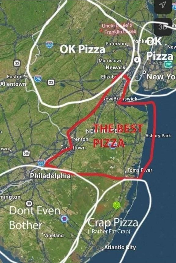 wakeupnj's tweet image. Where is the best pizza in New Jersey?

Turns out it's in my area according to this map someone sent to me! 😆 

What about your area? Let us know and share  your favorite pizza 🍕 place in the garden state
