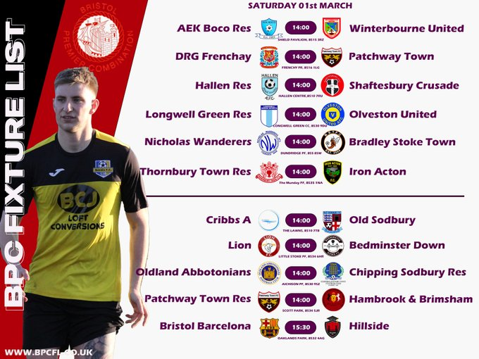 swsportsnews's tweet image. #BristolFootball #Premier #Combination fixtures today #ff @_BPCL