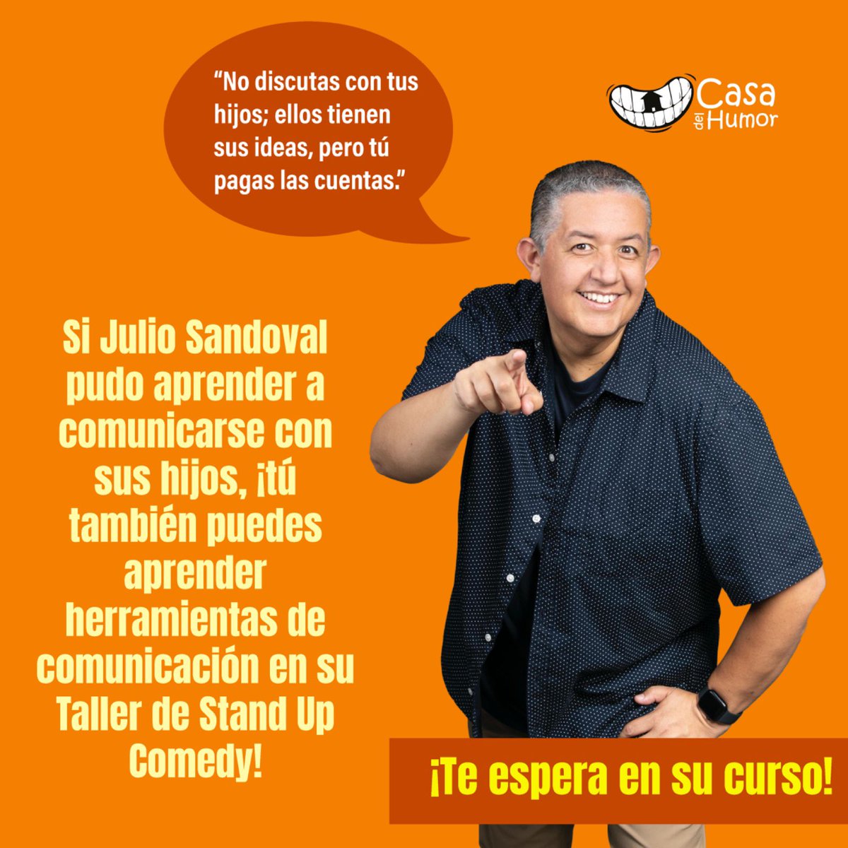 Faltan pocos días para que inicie nuestro TALLER DE STAND UP COMEDY 1 para principiantes

¡Aprovecha la PROMO DEL 20% DE DESCUENTO! 🤗

🎤 STAND UP COMEDY 1
Lunes de 19:00 a 22:00 hrs.
Del 3 de marzo al 7 de abril.
Imparte: <a href="/soyjulio13/">Julio Sandoval</a> 

Informes
📲wa.link/5o7ifv