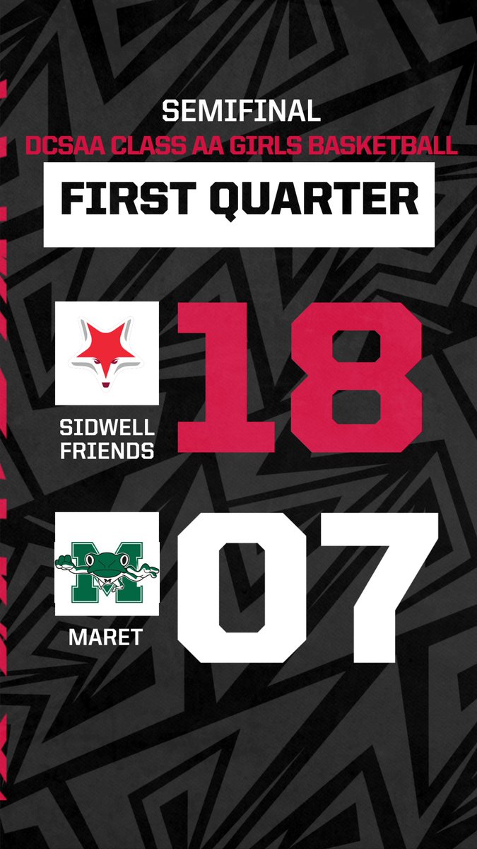 DCSAASports's tweet image. First quarter. Sidwell Friends 18 - 07 Maret #DCSAA #ClassAA #Gameday #Dcsaastatechampionship #Basketball #Girlsbasketball
