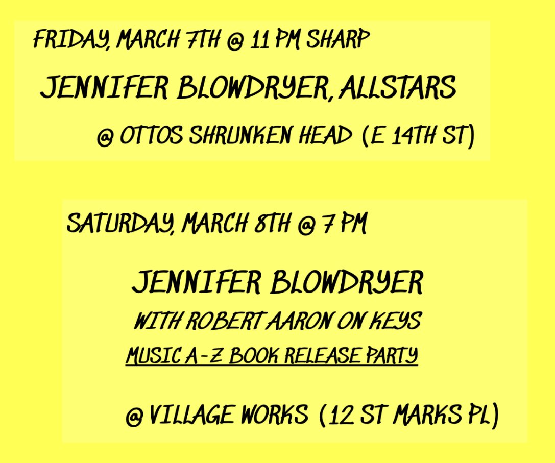 Jennifer Blowdryer on X: Jennifer Blowdryer on X: