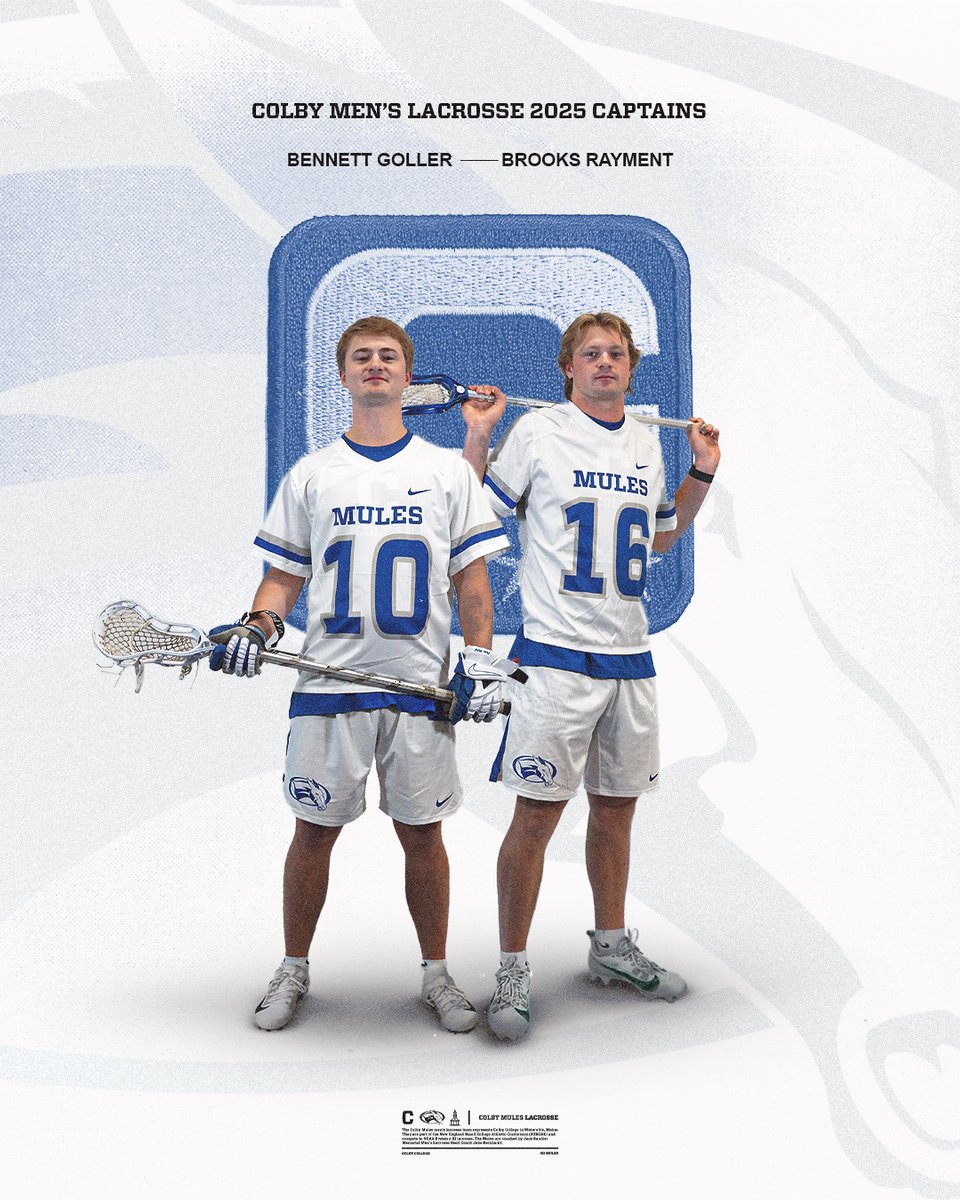 Introducing our 2025 Colby Men's Lacrosse Captains, voted on by their teammates.

#RollMules
