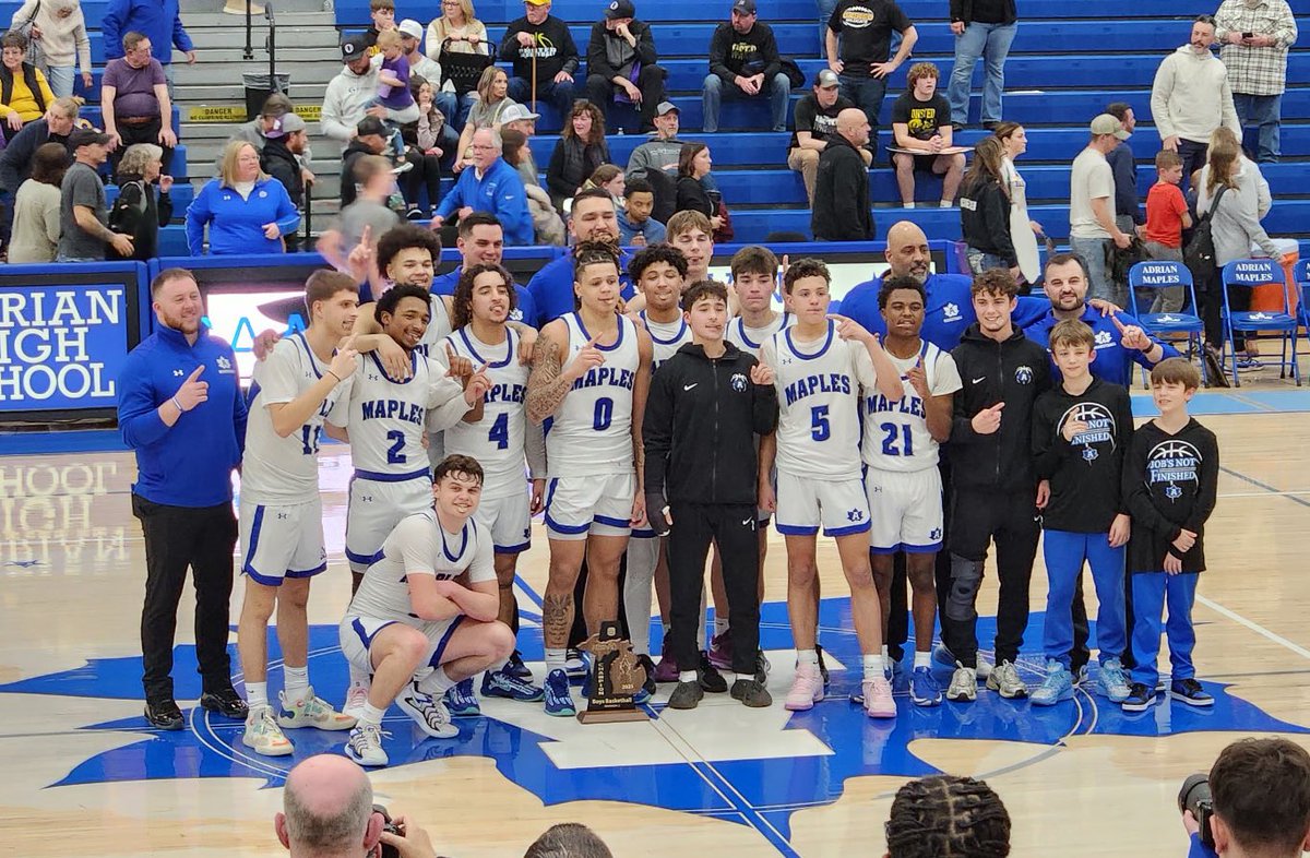 Adrian Maples Athletics (@maples_adrian) on Twitter photo Maples win the District Championship! 
Maples 39
Onsted 34
#GoMaples <a href="/lenaweesports/">Telegram Sports</a> <a href="/965TheCave/">96.5 The Cave</a> <a href="/wlen1039/">WLEN1039</a> Maples win the District Championship! 
Maples 39
Onsted 34
#GoMaples <a href="/lenaweesports/">Telegram Sports</a> <a href="/965TheCave/">96.5 The Cave</a> <a href="/wlen1039/">WLEN1039</a>