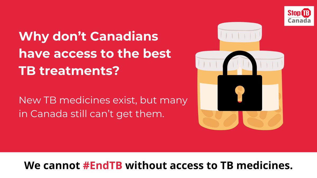 StopTBCanada's tweet photo. Many TB medicines are not marketed in Canada.  Accessing these drugs requires complex regulatory pathways that lead to delays. On #WorldTBDay2025, we’re calling for timely, equitable access to TB medicines for all in Canada.
Read @StopTBCanada’s report: https://t.co/nuhnQGtnSj https://t.co/Jdp9B2abOy