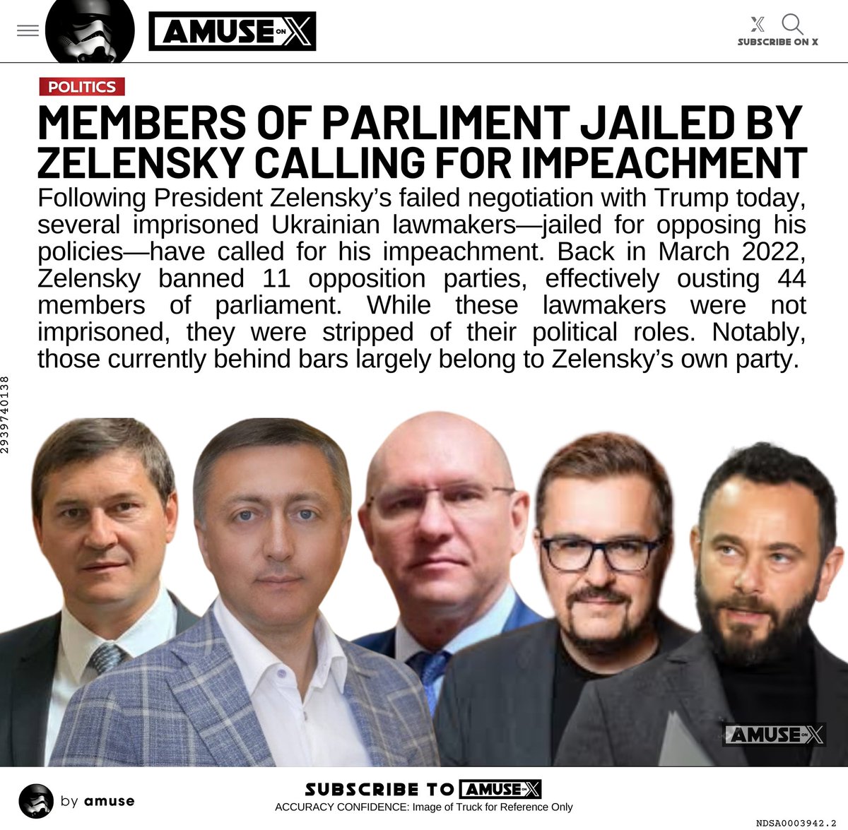 LeanneSpurs's tweet image. 🚨‼️ #DEVELOPING: Zelenskyy’s Empire Crumbling: Ukrainian MP Demands Impeachment After Oval Office Meltdown...

In a stunning turn of events, Ukrainian MP Oleksandr Dubinsky has ignited a firestorm by demanding an emergency session of Parliament to impeach President Volodymyr…