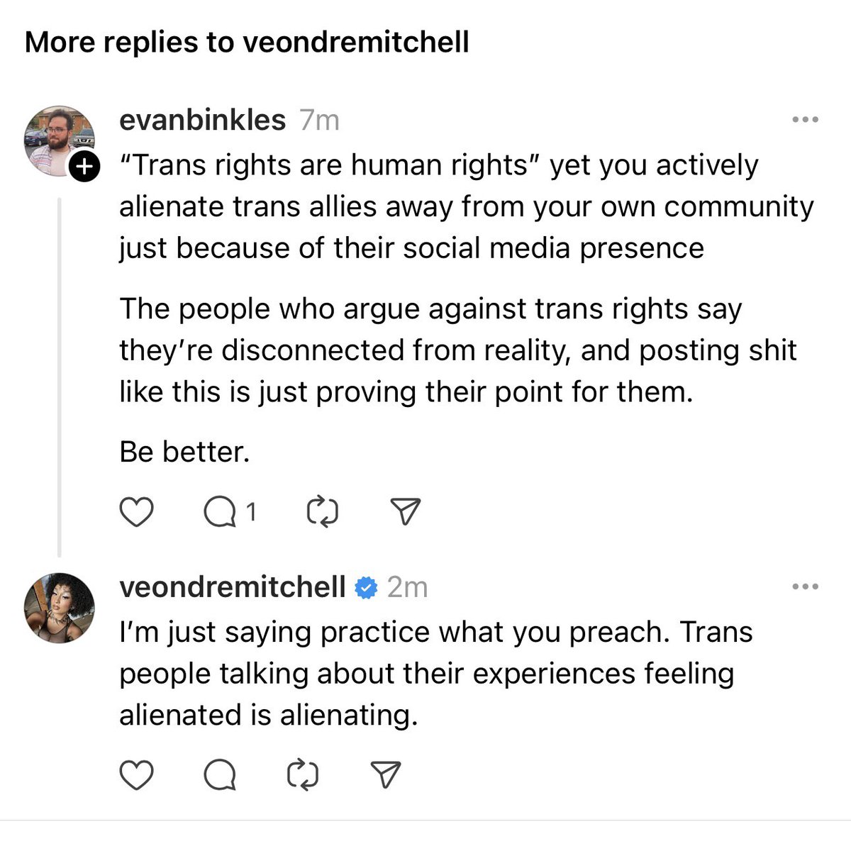 veondremitchell's tweet photo. Threads vs X 💀 https://t.co/RBEoDbpbjN