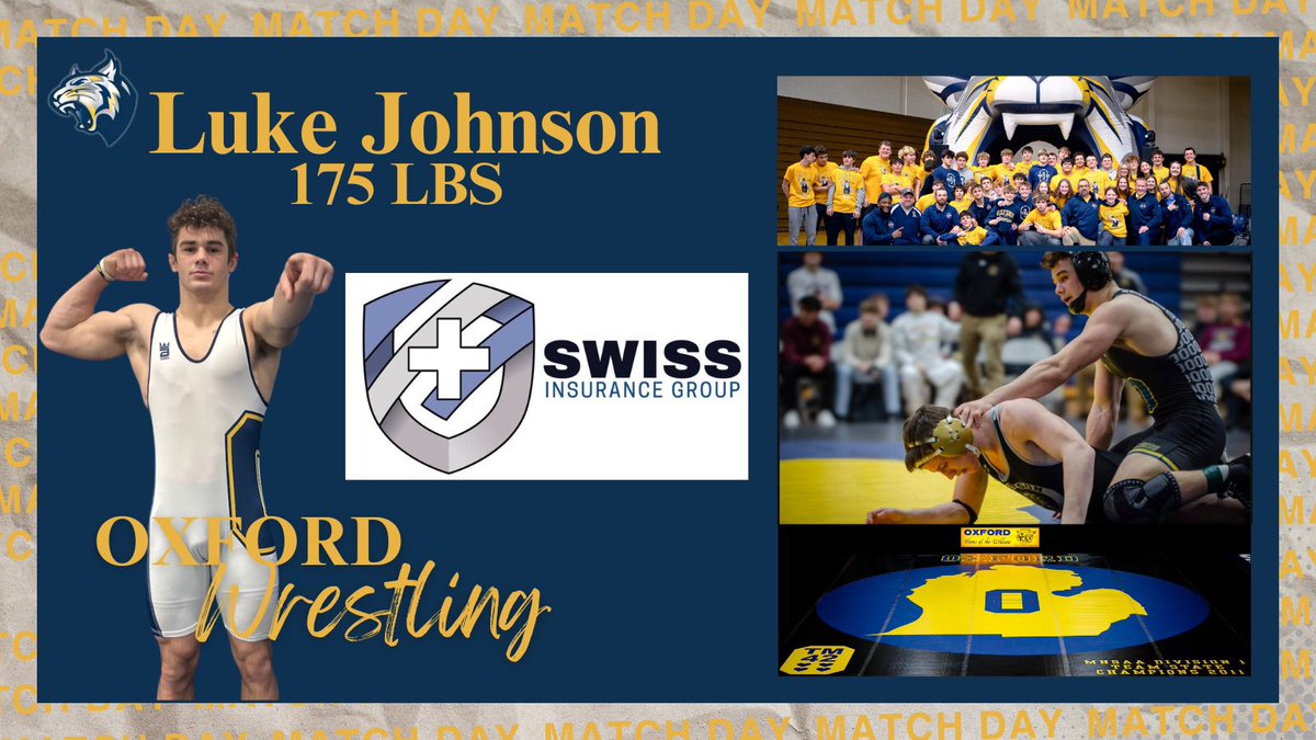 Oxford Wrestling (@oxfrdwrstlng) on Twitter photo STATE SEMI FINAL @ 175
#1 Captain Luke Johnson v
#11 Edward Barkham @ Stoney Creek
LUKE WINS BY MAJOR DECISION
AND IS INTO THE FINAL TOMORROW !!
#Hammer
Side Note : Ref wearing # 42 ❤️💙💛❤️
❤️💙💛💪❤️
MHSAA STATE
<a href="/athletic_oxford/">Oxford Athletics</a>
<a href="/oxford_hs/">Oxford High School</a>
<a href="/oxfordinsider/">Oxford Insider</a> STATE SEMI FINAL @ 175
#1 Captain Luke Johnson v
#11 Edward Barkham @ Stoney Creek
LUKE WINS BY MAJOR DECISION
AND IS INTO THE FINAL TOMORROW !!
#Hammer
Side Note : Ref wearing # 42 ❤️💙💛❤️
❤️💙💛💪❤️
MHSAA STATE
<a href="/athletic_oxford/">Oxford Athletics</a>
<a href="/oxford_hs/">Oxford High School</a>
<a href="/oxfordinsider/">Oxford Insider</a>