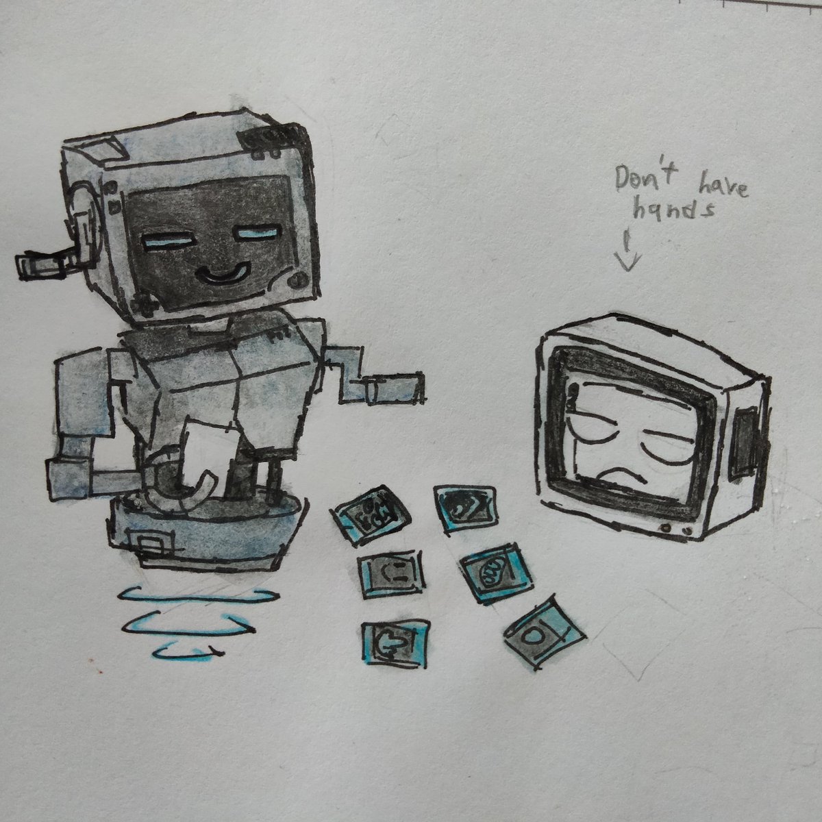 Iluvbread69's tweet image. he finally play with another one almost like him but it's useless 
#painterpressure
#p03 #robloxpressure #inscryption