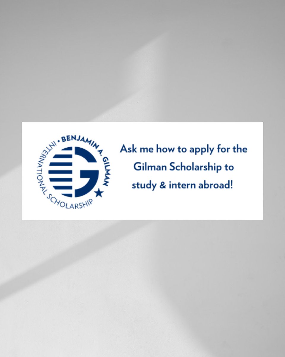 WinthropONCA's tweet photo. Receiving a Pell Grant? Considering study abroad? Ask our office about the @GilmanProgram! Make an appointment with our office! #studyabroad #scholarships #gilmanscholarship https://t.co/tjEla61eS0
