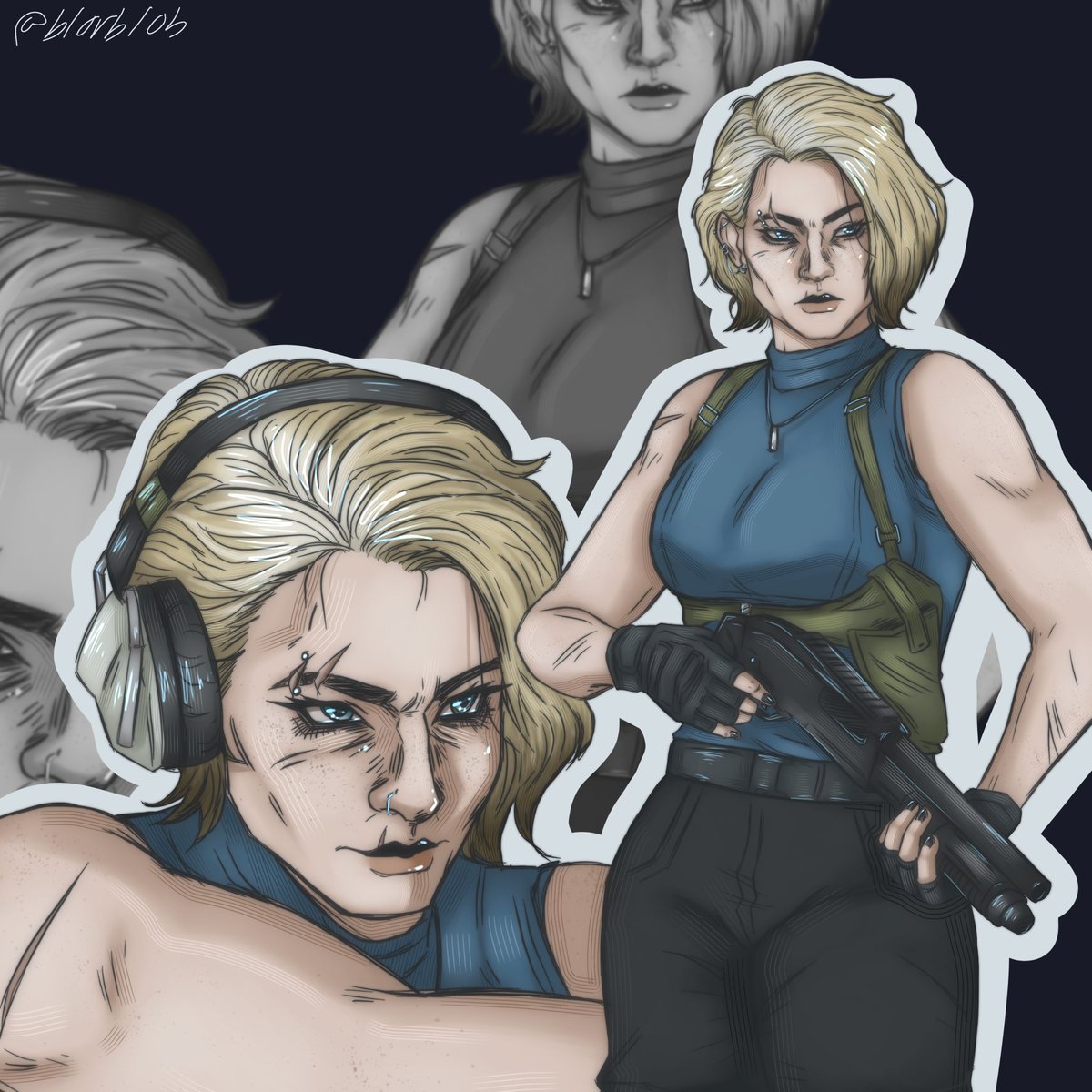 death island jill redesign. tried to actually make her look older and stuff and also, idk, impacted from what wesker did to herrr
#JillValentine #REBHFun #ResidentEvil #ResidentEvilDeathIsland
