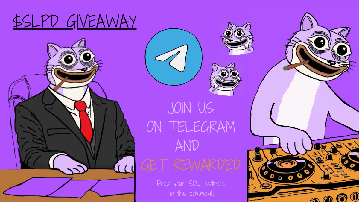 slpdsol's tweet photo. 🚀 $SLPD Giveaway – Join the Degen Fam! 🌙🔥

We’re rewarding our early supporters! Join us on Telegram, vibe with the community, and claim your $SLPD airdrop. 💰🐱

👉 https://t.co/301hiBTCfY

Drop your SOL address in the comment with screenshot after joining! Don’t miss out. 

#SLPD #AIRDROP #Airdrops #AirdropEvent #AirdropHunter #WAGMI #DYOR