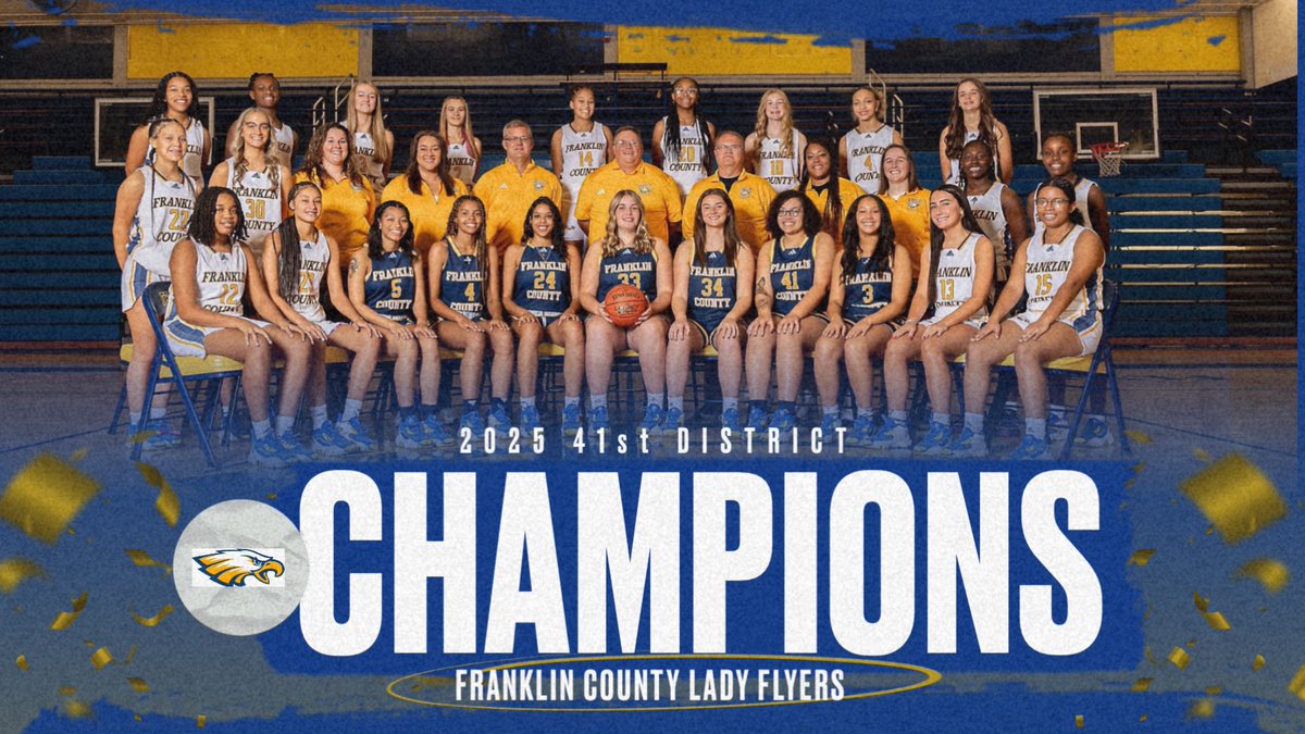 District Champs! The Lady Flyers win their 12th consecutive 41st District Title &amp; their 94th consecutive 41st District Game! 11th Region Draw is tomorrow and the 11th Region Tournament is next week. #NGN