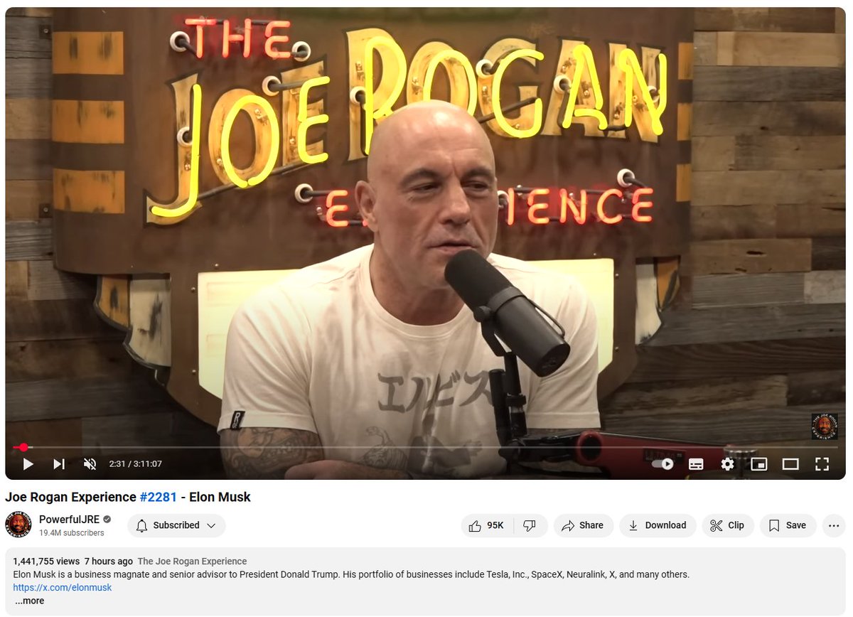 RepairUK's tweet photo. A MUSK watch...  28 Feb Interview. Full Show 
https://t.co/zwWWvZiIIh
@joerogan @elonmusk 
#JoeRogan #ElonMusk #RoganMusk #JRE #JoeRoganExperience #ElonMuskInterview #RoganPodcast #MuskOnRogan #JREInterviews #RoganAndMusk #ElonMuskTalks #RoganConversations #MuskInsights #RoganPodcastMoments #ElonMuskOnJRE #RoganMuskInterview #MuskThoughts #RoganDiscussions #ElonMuskIdeas #RoganMuskChat #MuskVision #RoganMuskDebate #ElonMuskWisdom #RoganMuskMoments #MuskOnPodcast #RoganMuskDialogue #ElonMuskImpact #RoganMuskHighlights #MuskOnJoeRogan #RoganMuskLegacy