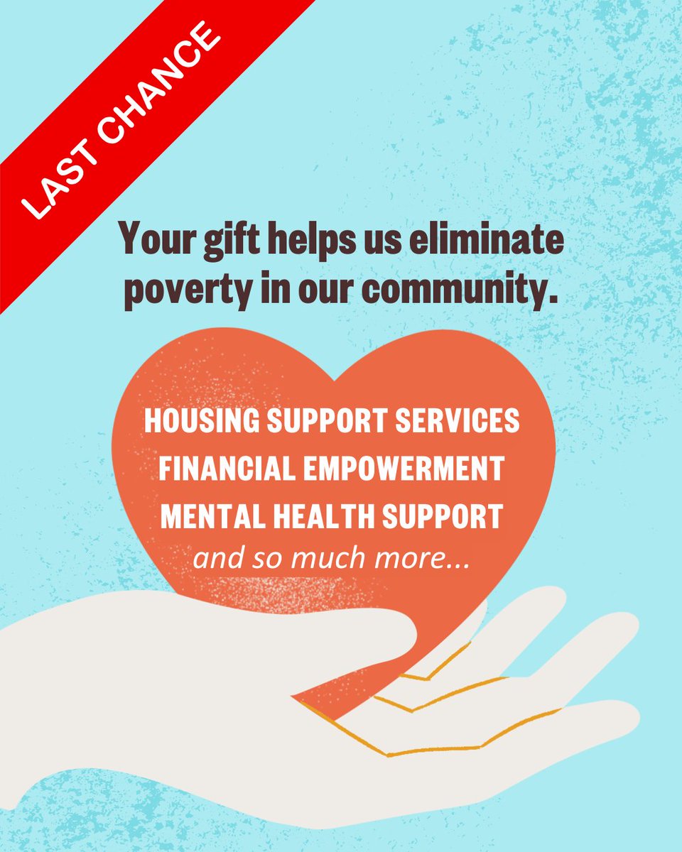 ⏳ Final hours! Donate by midnight tonight to claim a 2024 tax credit &amp; support housing, mental health &amp; more. 
Time is running out—give now! bit.ly/43cQMYq