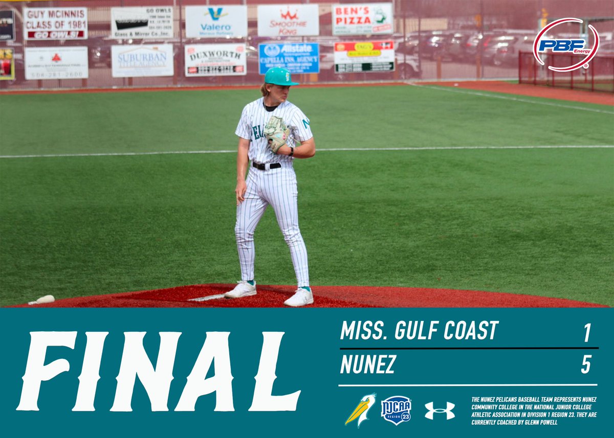 Pels win game 1! Eli Woodard goes all 9, striking out 12. Brendan Gaubert provided the offense with a 2-fun double in the 1st and a 2-run homer in the 6th! 

#FlockUp