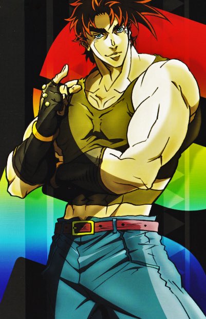 samisdeadz's tweet photo. really sucks how parts like golden wind, stardust, and part 4, get so much merch/attention, while part 2 gets NONE. we got the sdc ova, and pb ova, but NOT part 2. kakyion looks allot like jospeh here, wouldve loved 2 see it. #BattleTendancy https://t.co/UvHODgsiea