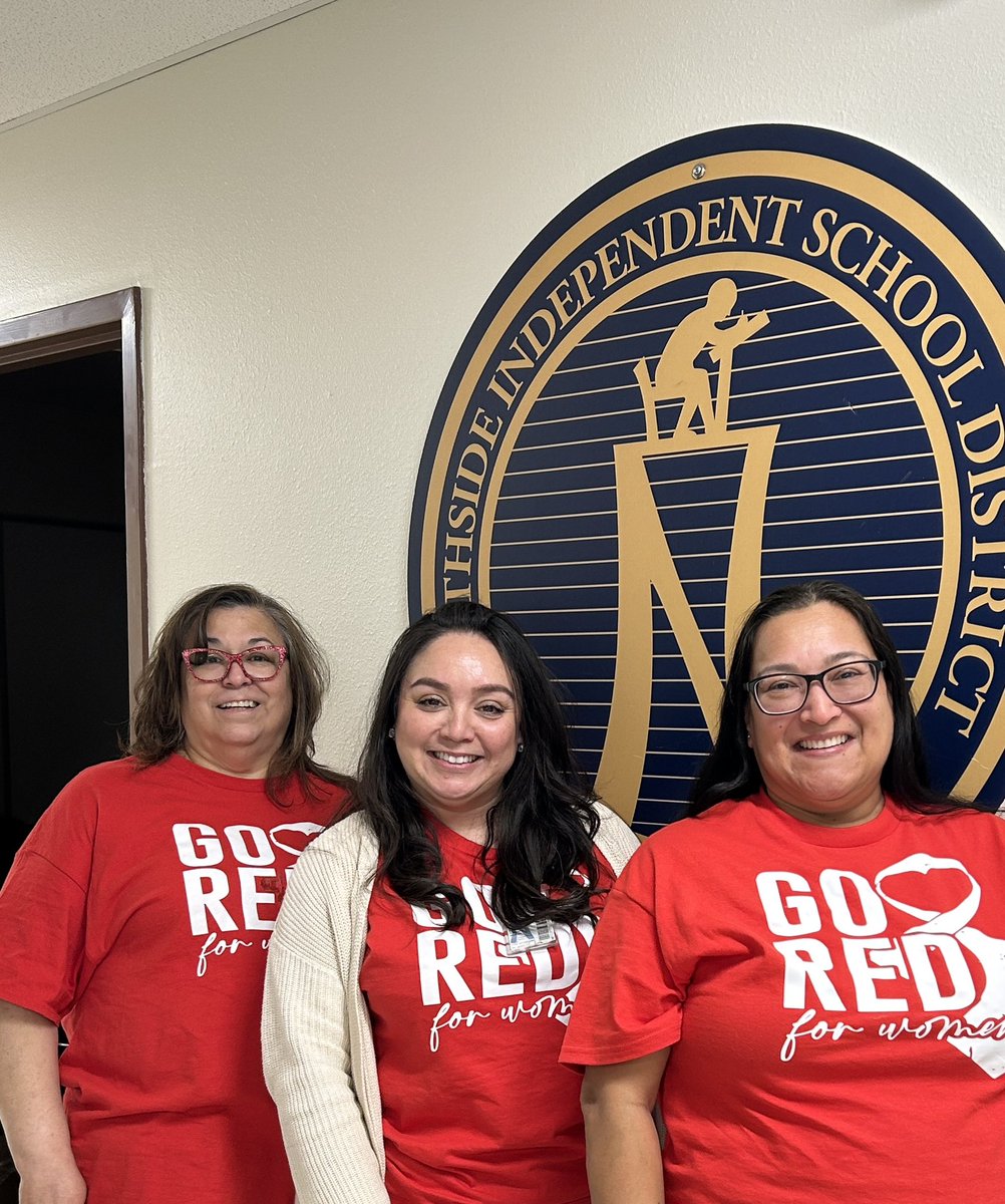 The #nisdmaintenance Call Center team wore red to raise awareness about Women’s Heart Disease. 
#gored 
#teamnorthside #northsideisd