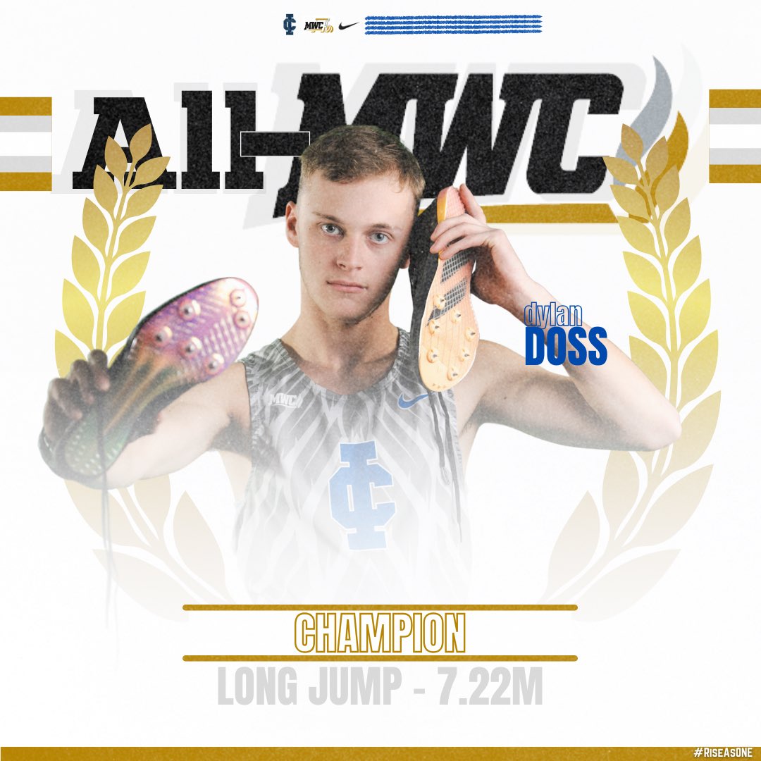 🏆𝐌𝐢𝐝𝐰𝐞𝐬𝐭 𝐂𝐨𝐧𝐟𝐞𝐫𝐞𝐧𝐜𝐞 𝐂𝐡𝐚𝐦𝐩𝐢𝐨𝐧🏆

Sophomore Dylan Doss claims the indoor long jump title with an indoor best jump of 7.22m (23-08.25)!

#ICTF | #RiseAsONE