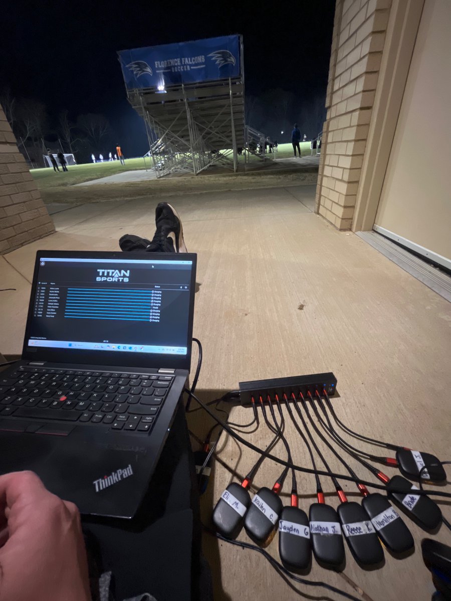 SpencerGArnold's tweet image. Friday night lights are a little different in the Spring. Alabama soccer tournament with the @hcaathletic men’s soccer team. Thank you @titansensor for immediate feedback on between games. #MoreWorkToDo #WorkWorks #sportscience @Danny__mejia