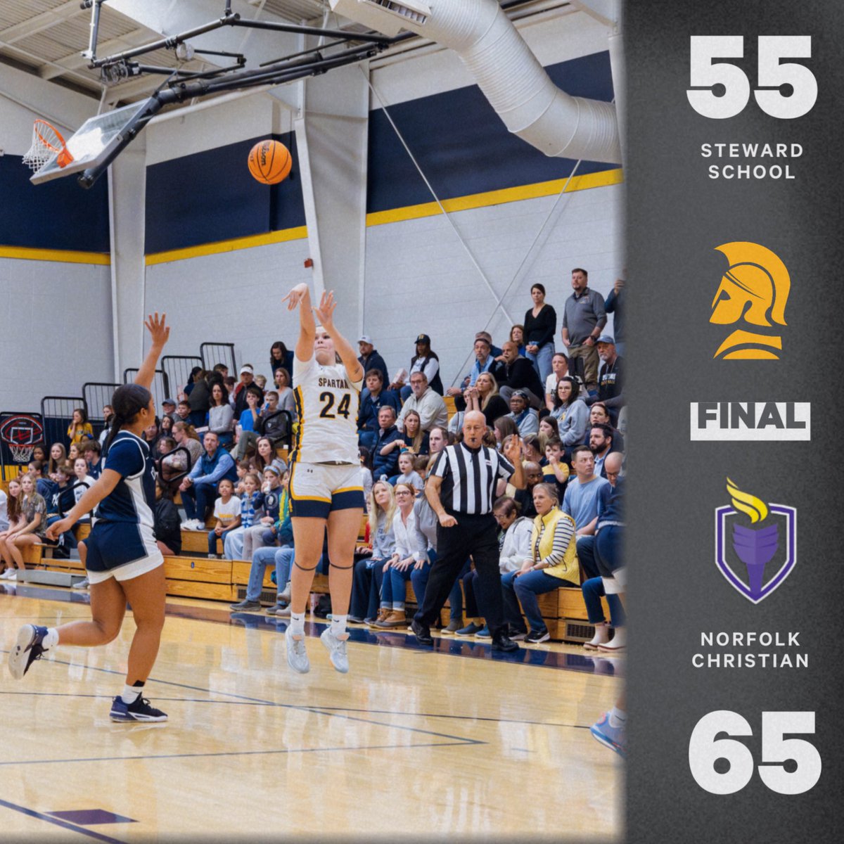 Steward's Girls Varsity Basketball (@stewardhoops) on Twitter photo 🏀FINAL SCORE🏀
The Spartans fall in the <a href="/GO_VISAA/">VISAA</a> DII State Semifinals & finish the season 18-12 overall. 
💙Hali Harris ‘25: 14pts & 6 rebs
💙Ava Johnson ‘25: 13pts & 4 rebs
💙Ella Grace Saunders ‘26: 10pts & 11 rebs
💙Lilly Thoman ‘26: 9pts, 8assts, 7 rebs
#GoSpartans #rvaW 🏀FINAL SCORE🏀
The Spartans fall in the <a href="/GO_VISAA/">VISAA</a> DII State Semifinals & finish the season 18-12 overall. 
💙Hali Harris ‘25: 14pts & 6 rebs
💙Ava Johnson ‘25: 13pts & 4 rebs
💙Ella Grace Saunders ‘26: 10pts & 11 rebs
💙Lilly Thoman ‘26: 9pts, 8assts, 7 rebs
#GoSpartans #rvaW