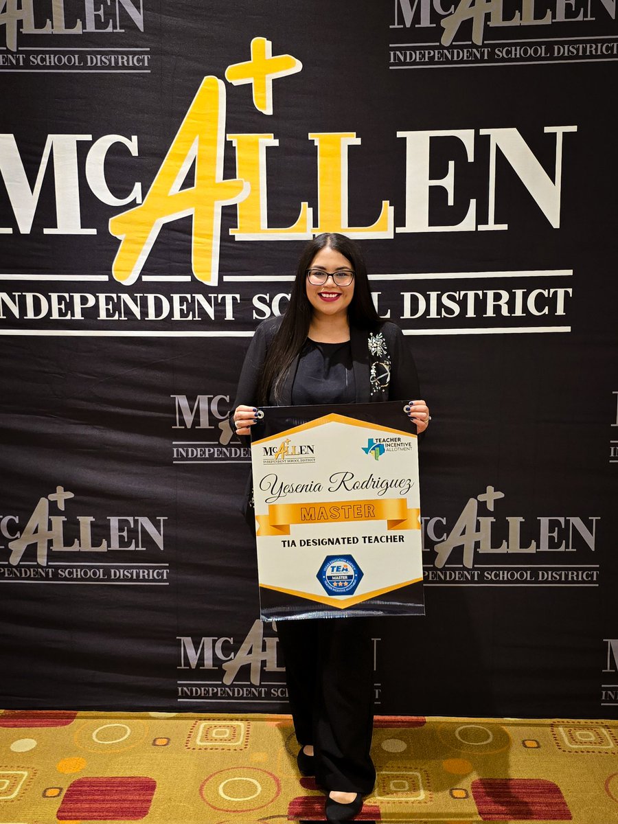 Yesenia Rodriguez (@yrodriguez401) on Twitter photo Last year was McAllen ISD's first time participating in the Teacher Incentive Allotment system, and today, over 200 designated teachers were celebrated, and I was one of them! 🤓 Master Teacher designated 🎉 👩🏫 <a href="/tzhawks/">Thigpen-Zavala Elementary</a> <a href="/McAllenISD/">McAllen ISD</a> Last year was McAllen ISD's first time participating in the Teacher Incentive Allotment system, and today, over 200 designated teachers were celebrated, and I was one of them! 🤓 Master Teacher designated 🎉 👩🏫 <a href="/tzhawks/">Thigpen-Zavala Elementary</a> <a href="/McAllenISD/">McAllen ISD</a>