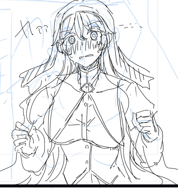 ざくざく描くの悪くない。 