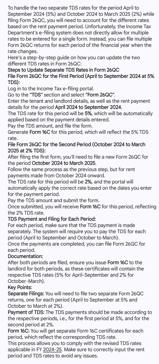 ManasiRajput's tweet photo. @EvryPaisaMatter @IncomeTaxIndia This was the process outlined by chatgpt https://t.co/eEwFpng9bb